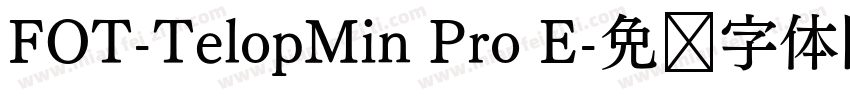 FOT-TelopMin Pro E字体转换